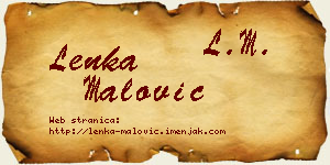 Lenka Malović vizit kartica